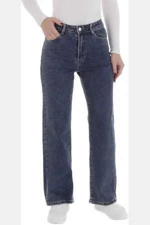 Ital-Design Straight-Jeans Damen Freizeit (88836918) Used-Look Stretch High Waist Jeans in - Verkäufer: