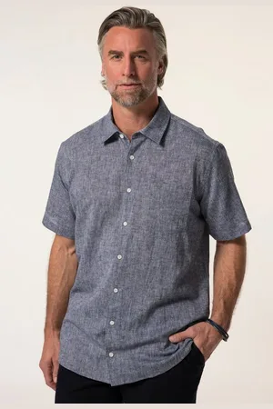 Boston Park Businesshemd Leinenmix-Hemd Halbarm Streifen - Verkäufer: Popken Fashion Group