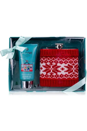 accentra Haarshampoo Geschenkset ALPINE CHIC Duschgel, Flachmann mit Stoffüberzug, 2-tlg. - Verkäufer: schaefer24shop