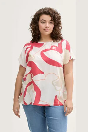 TOM TAILOR T-Shirt Plus Size - T-Shirt im Material-Mix - Verkäufer: TOM TAILOR