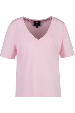 19V69 Italia T-Shirt BAILA Basic mit V-Ausschnit und Logo - Verkäufer: Marco GmbH