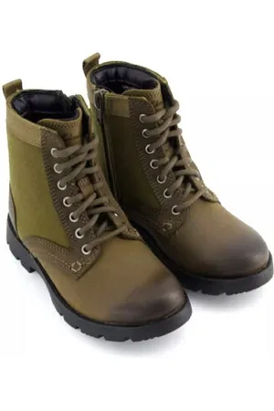 Clarks Kinder Schuhe, Heath Chard T Kinder Stiefel, Khaki Stiefel Leder/Synthetik - Verkäufer: evoox