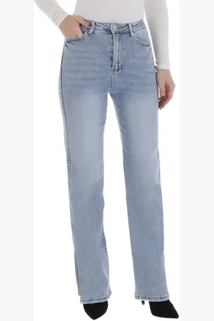 Ital-Design Stretch-Jeans Damen Freizeit (88836914) Used-Look Stretch High Waist Jeans in Hellblau - Verkäufer: