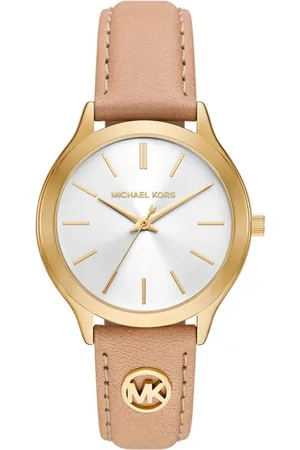 Michael Kors Quarzuhr SLIM RUNWAY MK7533, Armbanduhr, Damenuhr, Lederarmband, analog