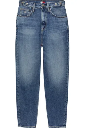 Tommy Hilfiger Mom-Jeans High waist - Mom-Jeans Tapered mit Logo-Stickereien, in knöchelfreier Länge