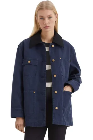 Marc O’ Polo Canvasjacke mit farblich abgesetztem Kragen