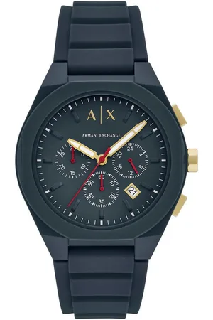 Armani Exchange Chronograph SYNC AX4168, Quarzuhr, Armbanduhr, Herrenuhr, Silikonarmband, Datum, Stoppfunktion