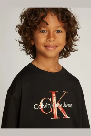 Calvin Klein T-Shirt OCEAN SWIRL MONO T-SHIRT mit großem Logodruck