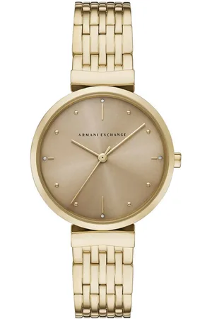 Armani Exchange Quarzuhr AX5916, Armbanduhr, Damenuhr, Edelstahlarmband, analog, Glassteine