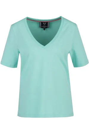 19V69 Italia T-Shirt BAILA Basic mit V-Ausschnit und Logo - Verkäufer: Marco GmbH