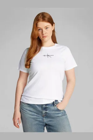 Calvin Klein T-Shirt PLUS GRADIENT MONOLOGO SLIM TEE in großen Größen
