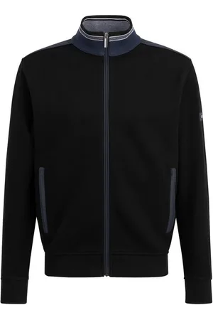Bugatti Sweatjacke mit Stehkragen