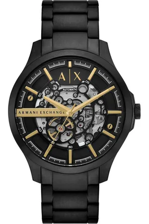 Armani Exchange Automatikuhr AX2463, Armbanduhr,Herrenuhr,Edelstahl,mechanisch,skelettiertes Zifferblatt
