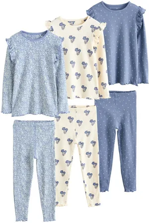 Next Pyjama Gerippte Pyjamas aus 100 % Baumwolle, 3er-Pack (6 tlg) - Verkäufer: Germany GmbH
