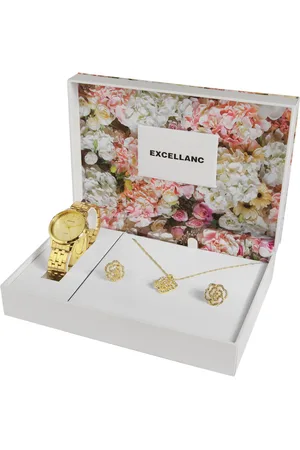 Excellanc Schmuckset 1800238 Geschenkset mit Uhr, Halskette & Ohrringen (Einzeln, inkl. Schmuckbox) - Verkäufer: Shaghafi GmbH