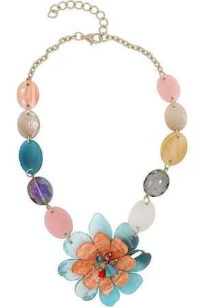 Alessandro Kette mit Anhänger Floralis, Statement Blumen Schmuck