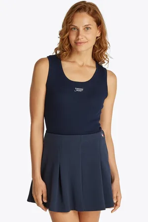 Tommy Hilfiger Tanktop TJW SLIM SCRIPT RIB TANK TOP mit Logostickerei