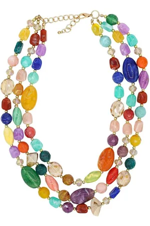Alessandro Kette mit Anhänger Lumière, in strahlenden Farben, mit Glas