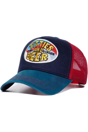 King kerosin Trucker Cap Trucker Cap "Titties and Beer" Herren M-Blue / Red (Basecap, Meshcap, Trucker Kappe) - Verkäufer: stuff-style