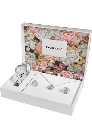 Excellanc Schmuckset 1800238 Geschenkset mit Uhr, Halskette & Ohrringen (Einzeln, inkl. Schmuckbox) - Verkäufer: Shaghafi GmbH