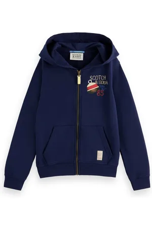 Scotch&Soda Hoodie Kinder Zip Hoodie Navy mit Rückenprint und Bojen-Motiven - Verkäufer: coolkids-store