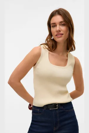 VERO MODA Stricktop VMPOPPY SL SQUARE NECK TOP VMA NOOS