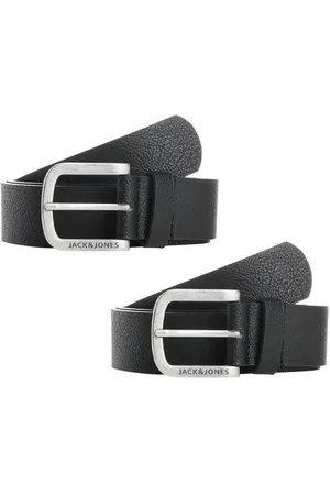 JACK & JONES Ledergürtel Leder Optik Gürtel 2-er Stück Set mit Metall Schnalle JACHARRY (2-St., Basic) 12120697 - Verkäufer: ARIZONAS