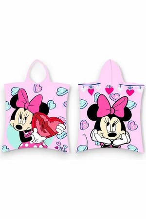 Disney Badeponcho Minnie Maus, Baumwolle, mit Kapuze, Kinder Kapuzenhandtuch 50 x 115 cm - Verkäufer: Starkids Licensed Brands and more