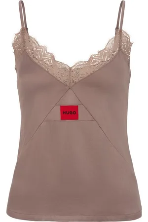 HUGO BOSS Spitzentop RED LABEL LACE_CAMI mit V-Ausschnitt