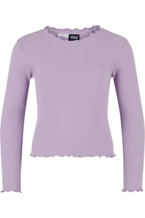 Urban classics Longsleeve Damen Girls Short Rib Longsleeve (1-tlg)