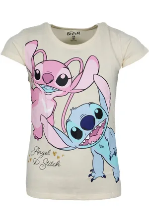 Disney Print-Shirt Lilo und Stitch Angel Kinder kurzarm T-Shirt Shirt 100% Baumwolle, Gr. 92 bis 128 - Verkäufer: WS-Trend