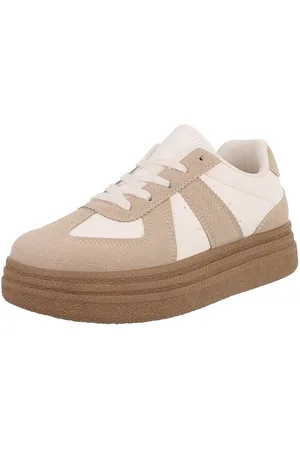 Ital-Design Damen Low-Top Freizeit Sneaker (88843408) Flach Sneakers Low in Creme - Verkäufer: