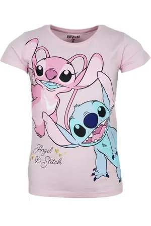 Disney Print-Shirt Lilo und Stitch Angel Kinder kurzarm T-Shirt Shirt 100% Baumwolle, Gr. 92 bis 128 - Verkäufer: WS-Trend