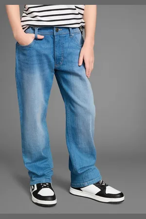 KangaROOS Loose-fit-Jeans Jeans mit weitem Bein, mit Logo-Stickerei