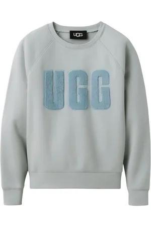 UGG Sweatshirt Madeline Fuzzy Logo Crewneck mit flauschigen Logo