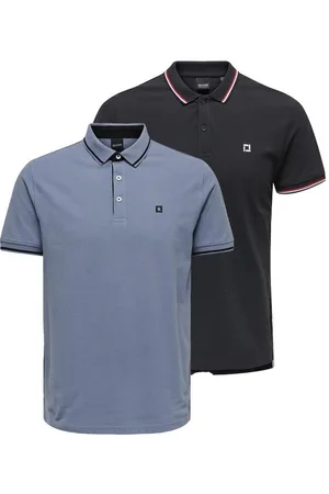 Only & Sons Poloshirt 2er Pack Onsefletcher (Spar-Set, 2-tlg) Poloshirt - Baumwolle - Atmungsaktiv - Hochwertiger Piqué-Stoff - Verkäufer: simply4you