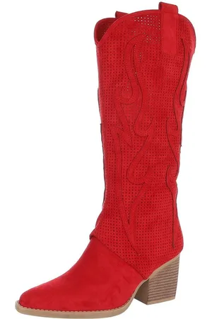 Ital-Design Damen Cowboyboots Western Sommerboots (88843695) Blockabsatz Stiefel in - Verkäufer: