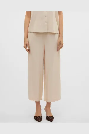 VERO MODA Culotte VMMYMILO H/W CULOTTE PANT WVN GA mit Leinen
