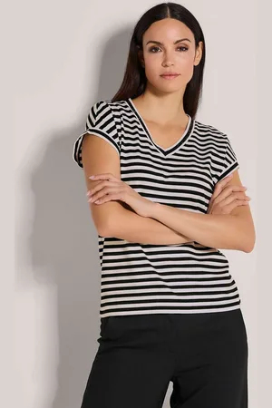 Madeleine Kurzarmshirt V-Shirt mit Glanz-Akzent - Verkäufer: Premio Fashion GmbH