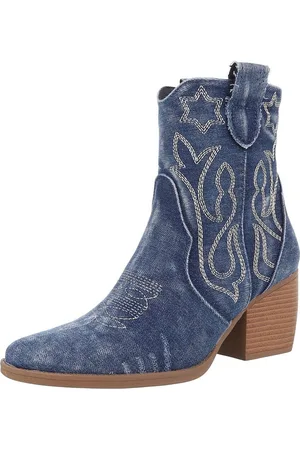 Ital-Design Damen Cowboyboots Western Westernstiefelette (88843779) Blockabsatz Stiefeletten in - Verkäufer: