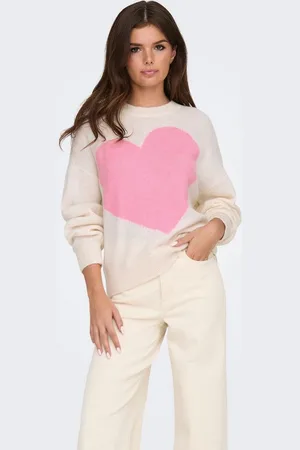 JACQUELINE DE YONG Strickpullover Weicher Cozy Strickpullover mit großem Herzmotiv JDYLOVELLA L/S HEART PULLOVER KNT - Verkäufer: ARIZONAS
