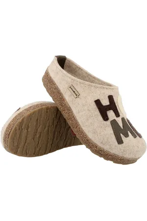 Haflinger Grizzly Home Filzclog aus reinem Wollfilz Unisex Hausschuh - Verkäufer: Natural Slipper