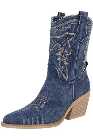 Ital-Design Damen Cowboyboots Freizeit Westernstiefelette (88843756) Blockabsatz Stiefeletten in - Verkäufer: