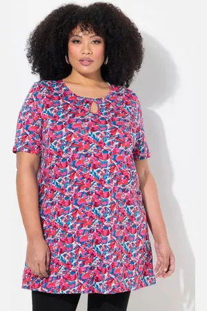 Ulla Popken Longshirt Longshirt A-Linie Rundhals Halbarm - Verkäufer: Popken Fashion Group