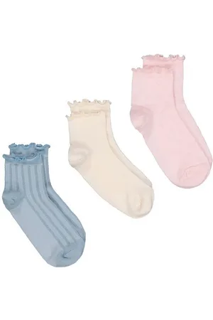 Ulla Popken Feinkniestrümpfe Strümpfe 3er-Pack Ajourmuster Rüschenkanten - Verkäufer: Popken Fashion Group