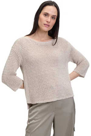 Betty Barclay Strickpullover Grobstrick-Pullover mit 3/4 Arm (1-tlg) Glitzer
