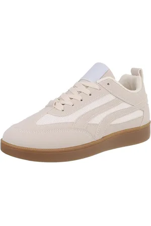 Ital-Design Damen Low-Top Freizeit Sneaker (88843661) Flach Sneakers Low in Beige - Verkäufer: