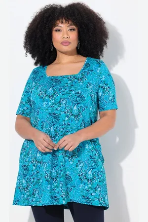 Ulla Popken Longshirt Longshirt A-Linie Carree-Ausschnitt Halbarm - Verkäufer: Popken Fashion Group