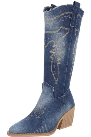 Ital-Design Damen Cowboyboots Western Sommerboots (88843845) Blockabsatz Stiefel in - Verkäufer:
