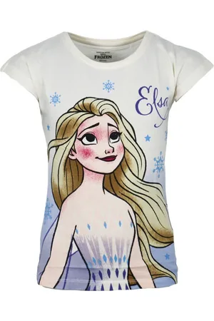 Disney Print-Shirt Die Eiskönigin Elsa Kinder Mädchen kurzarm T-Shirt 100% Baumwolle, Gr. 92 bis 128 - Verkäufer: WS-Trend